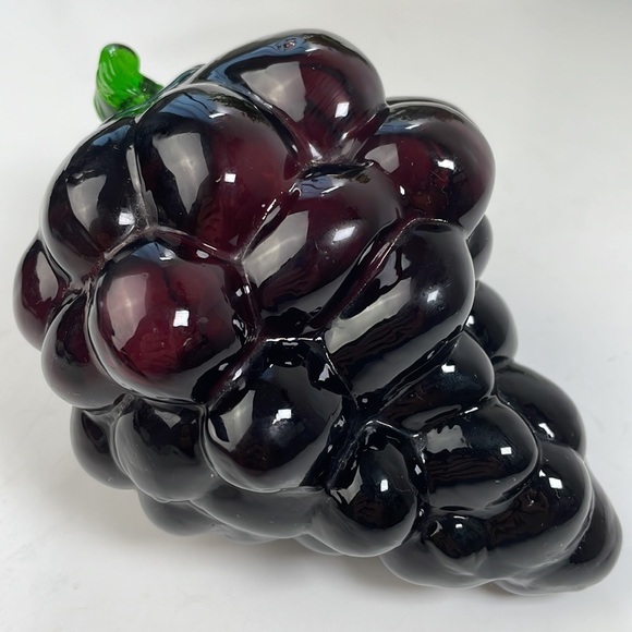 Blenko Art Glass Purple Green  Grape Cluster - Picture 4 of 7